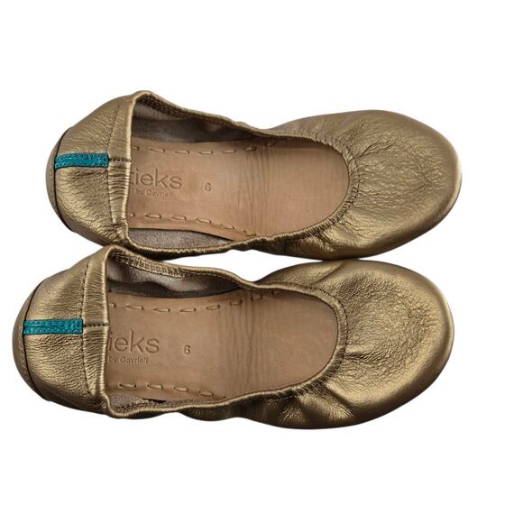 Tieks Shoes - Tieks Ballet Flats Womens 6 Metallic Gold Bronze Leather Balletcore Travel